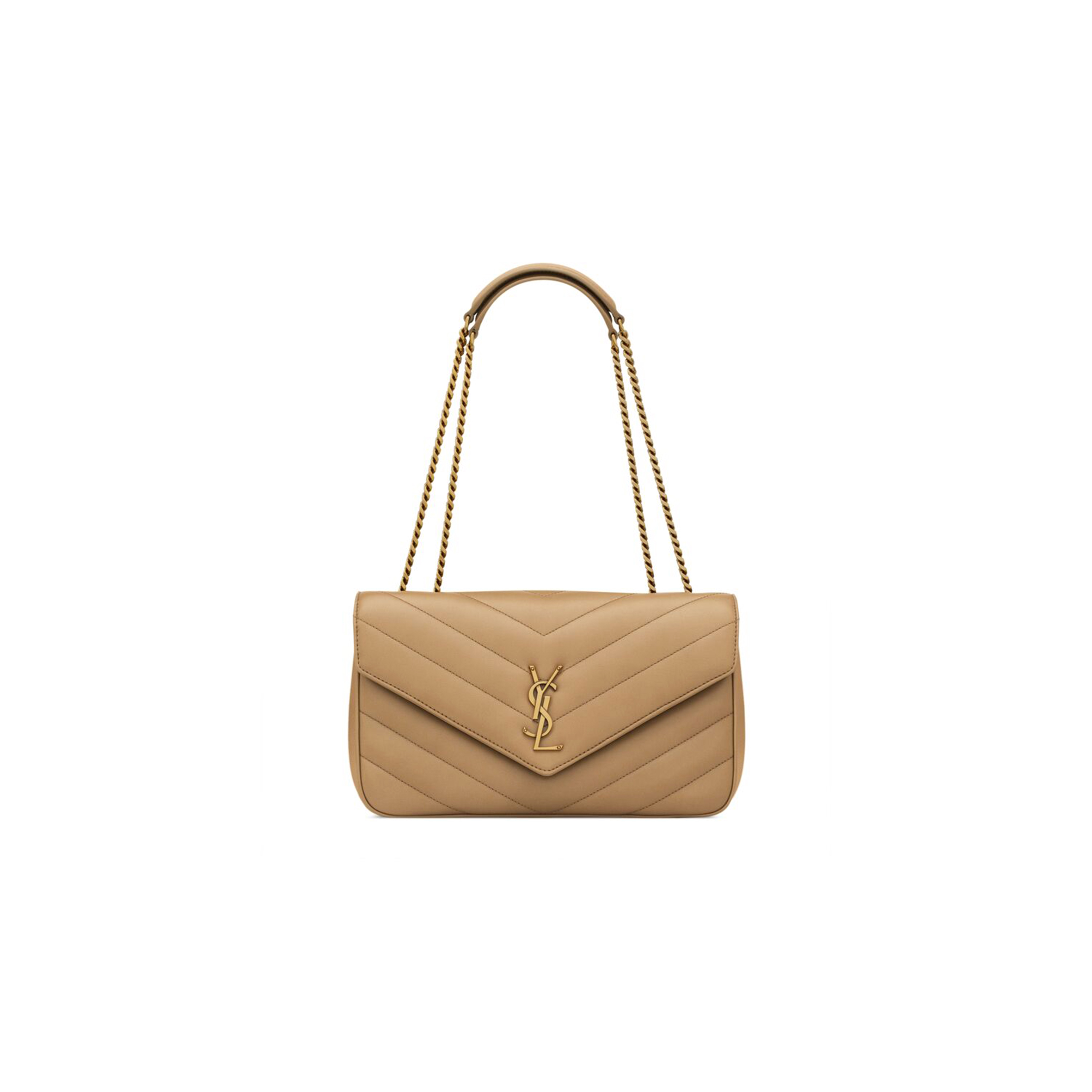 YSL LOULOU MEDIUM IN MATELASSÉ LAMBSKIN 801439AAEAX2357 (29*17*8cm）